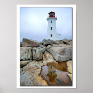 Poster Phare de Peggys Point et réflexion