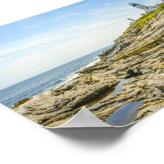 Poster Phare de Pemaquial Point Coastal Maine (Coin)