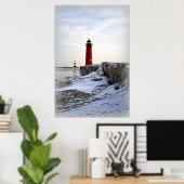 Poster Phare de Pierhead, Kenosha Wisconsin (Bureau à domicile)