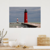 Poster Phare de Pierhead, Kenosha, Wisconsin (Cuisine)