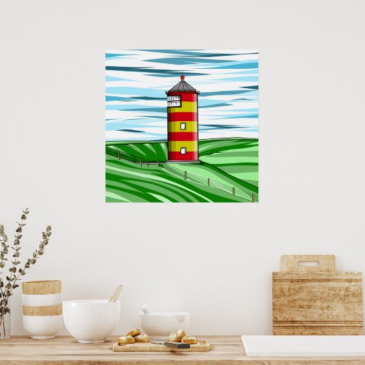 Poster Phare de Pilsum Lighthouse (Cuisine)