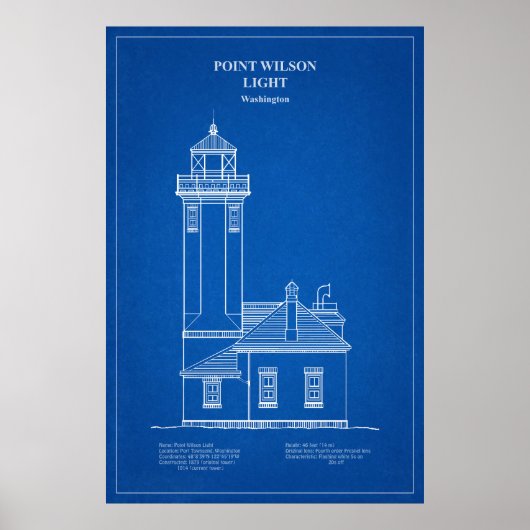 Poster Phare de Point Wilson - Washington - AD (Devant)