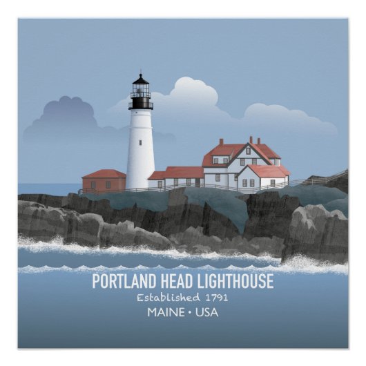 Poster Phare de Portland Head (Devant)