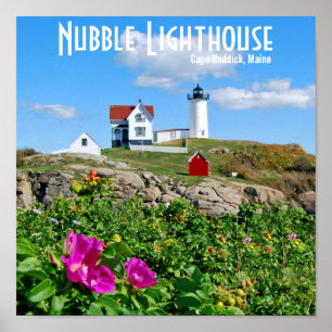 Poster Phare de protubérance, cap Neddick, Maine