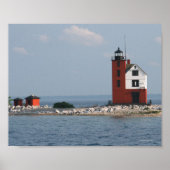 Poster Phare de Round Island (Devant)