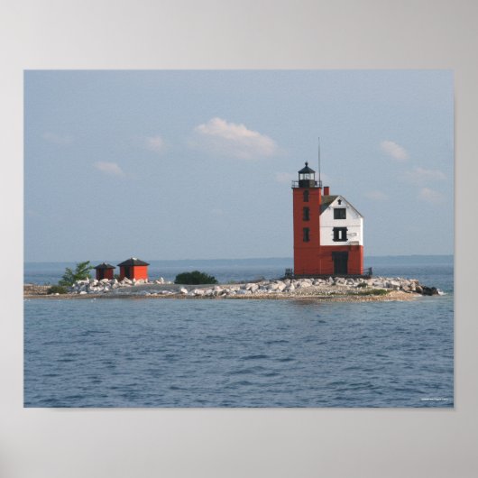 Poster Phare de Round Island (Devant)