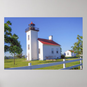 Poster Phare de Sand Point, Escanaba, Michigan