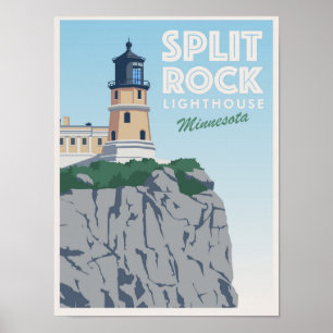 Poster Phare de Split Rock, Minnesota