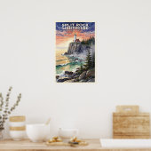 Poster Phare de Split Rock Minnesota Voyage Rétro (Cuisine)