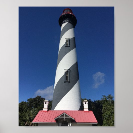 Poster Phare de St. Augustine et ciel bleu. (Devant)