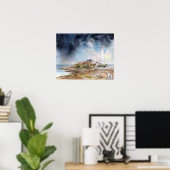 Poster Phare de St Marys Aquarelle de Whitley Bay (Bureau à domicile)