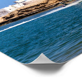 Poster Phare de Sur avec bateau de pêche - Sur, Oman (Coin)