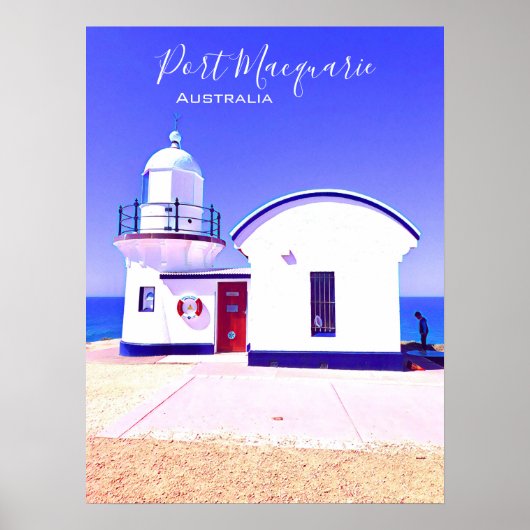 Poster Phare de Tacking Point Port Macquarie Australie (Devant)