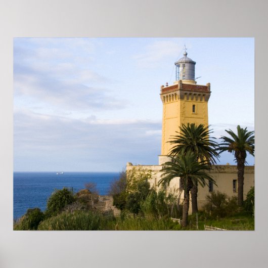 Poster Phare de Tanger Maroc au Casquette Spartel (Devant)