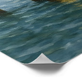 Poster Phare de Thomas Point Shoal Aquarelle (Coin)