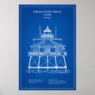 Poster Phare de Thomas Point Shoal - Maryland - AD