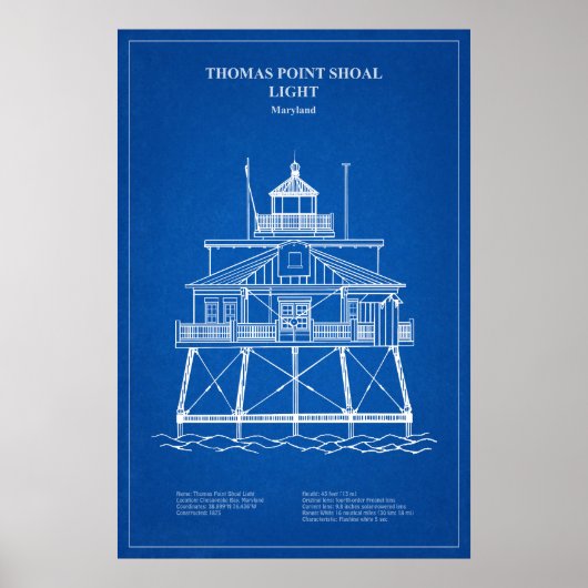 Poster Phare de Thomas Point Shoal - Maryland - AD (Devant)