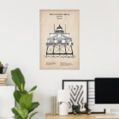 Poster Phare de Thomas Point Shoal - Maryland - SBD (Bureau à domicile)