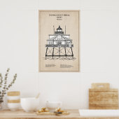 Poster Phare de Thomas Point Shoal - Maryland - SBD (Cuisine)