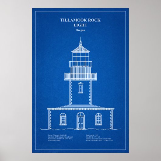 Poster Phare de Tillamook Rock - Oregon – AD (Devant)