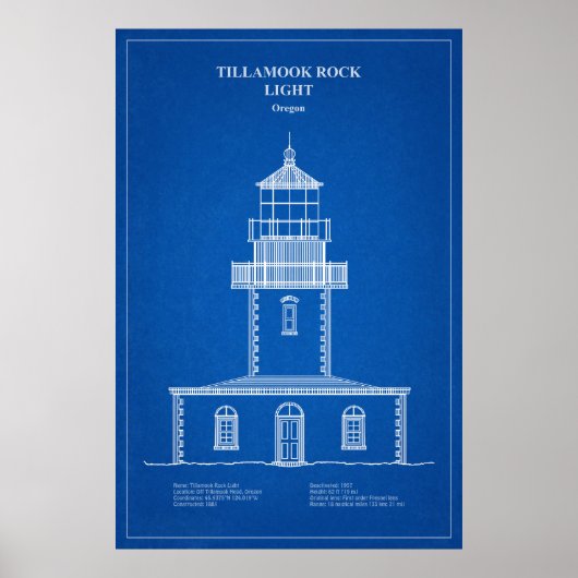 Poster Phare de Tillamook Rock - Oregon - AD (Devant)