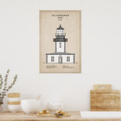 Poster Phare de Tillamook Rock - Oregon - SBD (Cuisine)