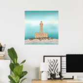 Poster Phare de Vieste Italie (Bureau à domicile)