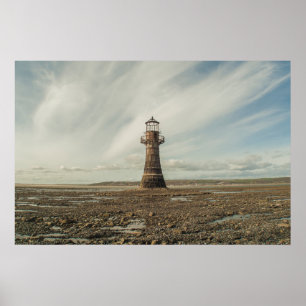 Poster Phare de Whiteford, Péninsule de Gower, South Wale