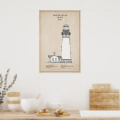 Poster Phare de Yaquina Head - Oregon - SBD (Cuisine)