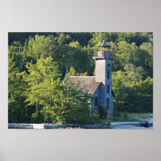 Poster Phare d'East Channel, Michigan (Devant)