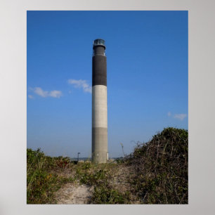 Poster Phare d'île de chêne, la Caroline du Nord