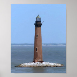 Poster phare d'île de sable