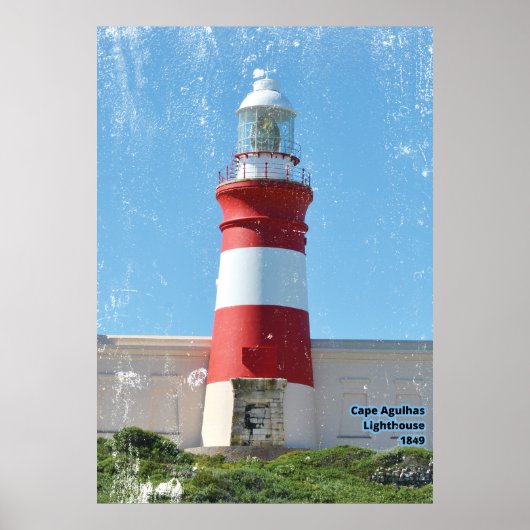 Poster Phare du Cap Agulhas 1849 (Devant)