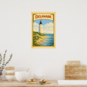 Poster Phare du Delaware Vintage (Cuisine)