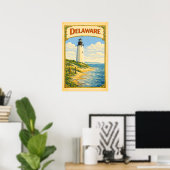 Poster Phare du Delaware Vintage (Bureau à domicile)