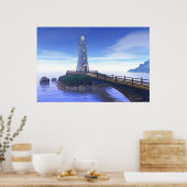 Poster Phare Elliot Key - bleu des Caraïbes (Cuisine)