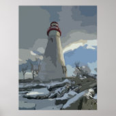 Poster Phare en Neige (Devant)
