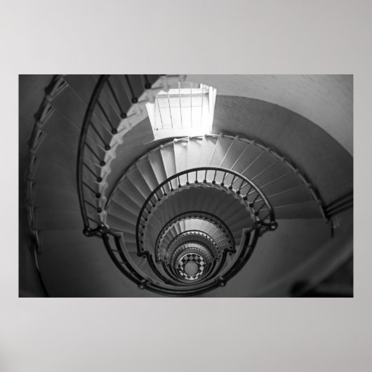 Poster Phare en noir et blanc (Devant)