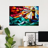 Poster Phare en verre tendu (Bureau à domicile)