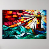 Poster Phare en verre tendu (Devant)