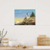Poster Phare et coucher du soleil (Cuisine)