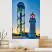 Poster Phare et tour alphabétique (Cuisine)
