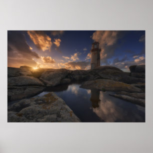 Poster Phare Galicie, Espagne de Muxia