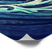 Poster phare la nuit avec des vagues (Coin)