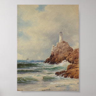 Poster Phare maritime vintage Alfred Thompson Bricher