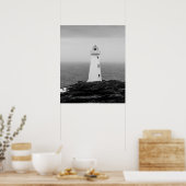 Poster Phare minimaliste noir blanc (Cuisine)
