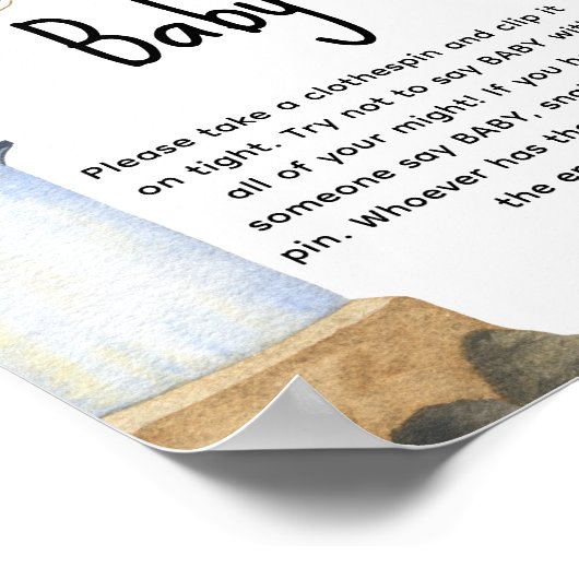 Poster Phare nautique - Ne pas dire bébé (Coin)