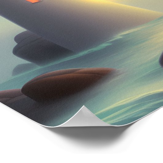 Poster Phare Ocean Seaside Art (Coin)