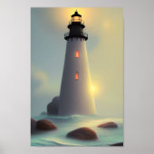 Poster Phare Ocean Seaside Art (Devant)