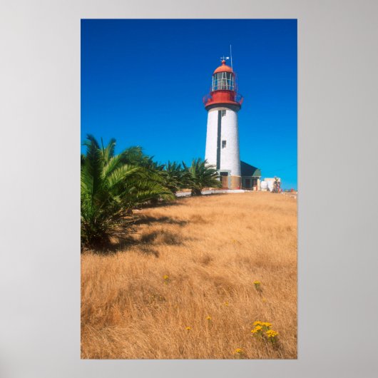 Poster Phare, Robben Island, Le Cap (Devant)